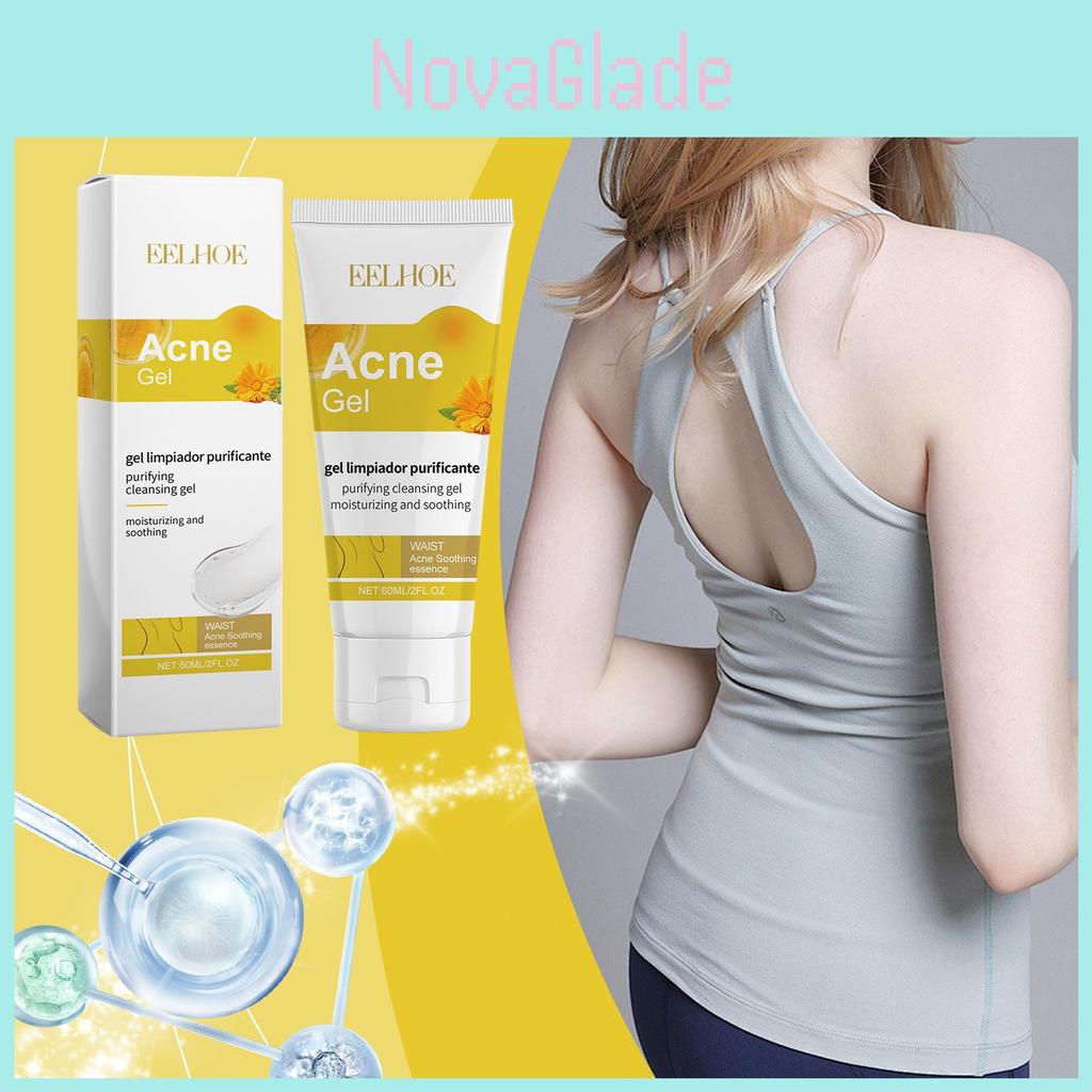 Eelhoe Soothing Acne Gel For Back Acne Gentle Skin Care Hydrating Formula 60ml