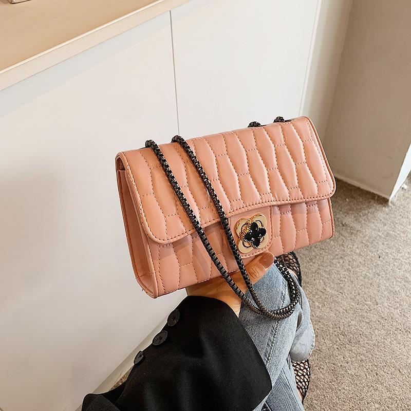 

2024 summer new trend personalized commuter bag casual niche small square bag this year popular beautiful messenger bag рожевий