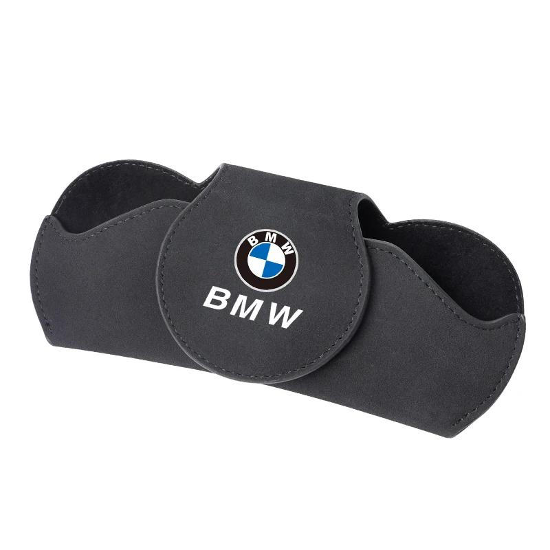

Car Sticker 2025 Hot Car Sun Visor suede Glasses Storage Box Sunglasses Holder For BMW F25 F26 F15 F16 E90 E91 E92 E60 E84 G32 G