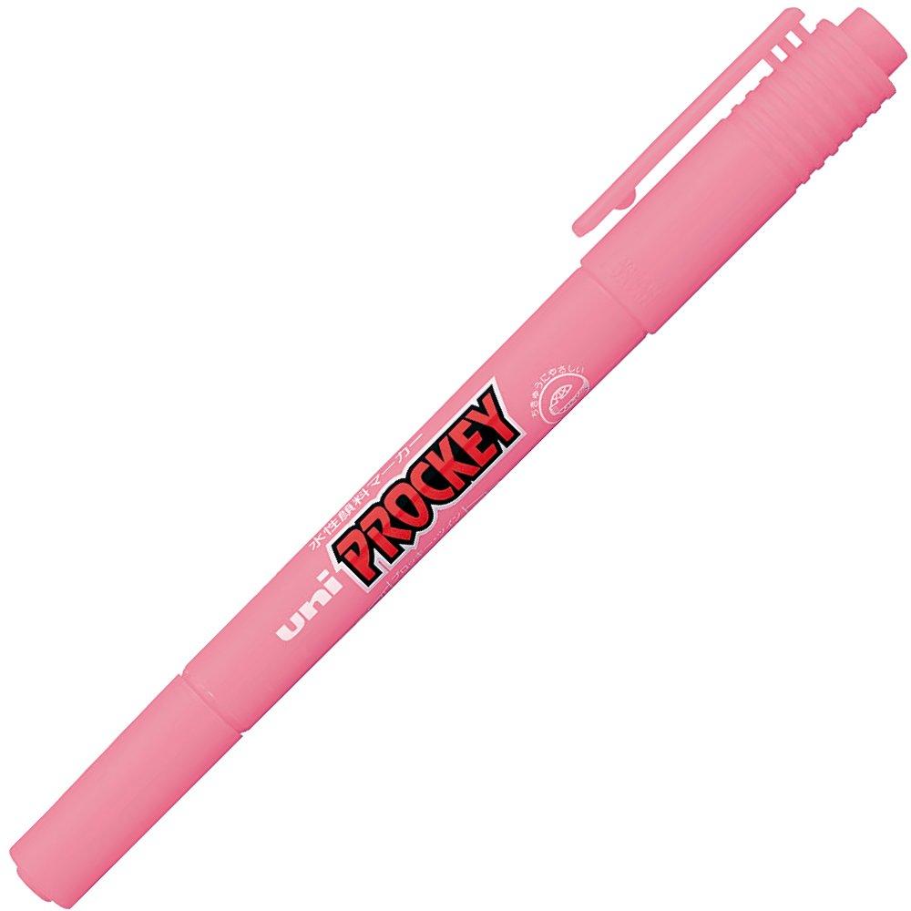 Mitsubishi Pencil Twin Extra Fine Soft 10 Pens Pro-Quick Water-Based Pen, Point, PM120T.66, Pink,