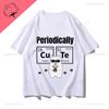 Chemical Eleunisext Periodic Table Cat Science Engineering Funny Unisex Unisex Pure Cotton Printed TShirt Couple Short Sleeve Clothes