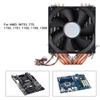 Quiet 4pin 6 Heatpipe CPU Cooler Dual tower Air Cooling 800 2200 Revolution Heatpipe CPU Cooler