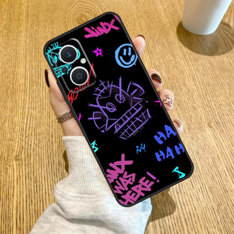 Arcane Jinx Vi Anime Case For OPPO Find X6 X5 X3 X2 Pro Lite Neo Reno 7 3 4 5 6 8 Lite 8T 2Z 4Z 5Z Cover Coque