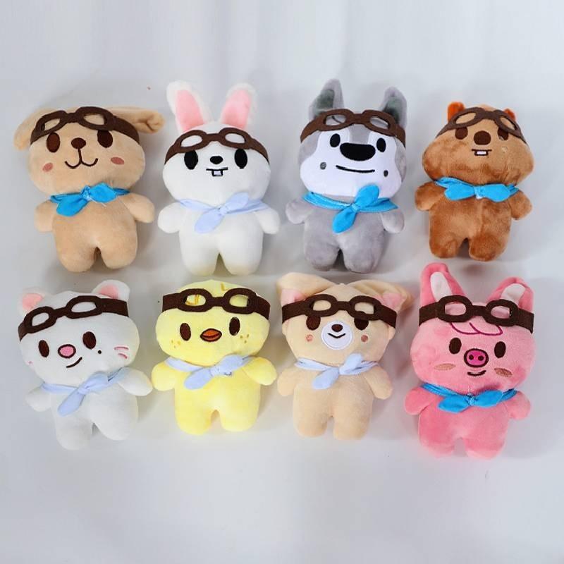 Skzoo Leeknow Hyunjin Cartoon Plüschtier für Kinder Kristall Ultraweich Kaninchen Design Anpassbares Bild 20cm Höhe