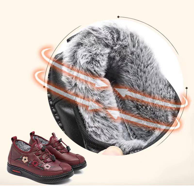 Χειμερινές Μπότες από Βαμβάκι με Αντιολισθητική Σόλα για Γυναίκες - Ζεστές, με Πλούσιο Βελούδο, Ιδανικές για Μεσήλικες και Ηλικιωμένες.