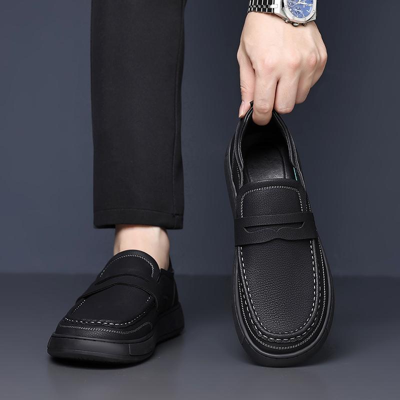 Mode Klassiska Herr Casual Läderskor Herr Stilfulla Loafers Sommar Lädersneakers Handgjorda Latskor Ny Ankomst Man Skate Skor