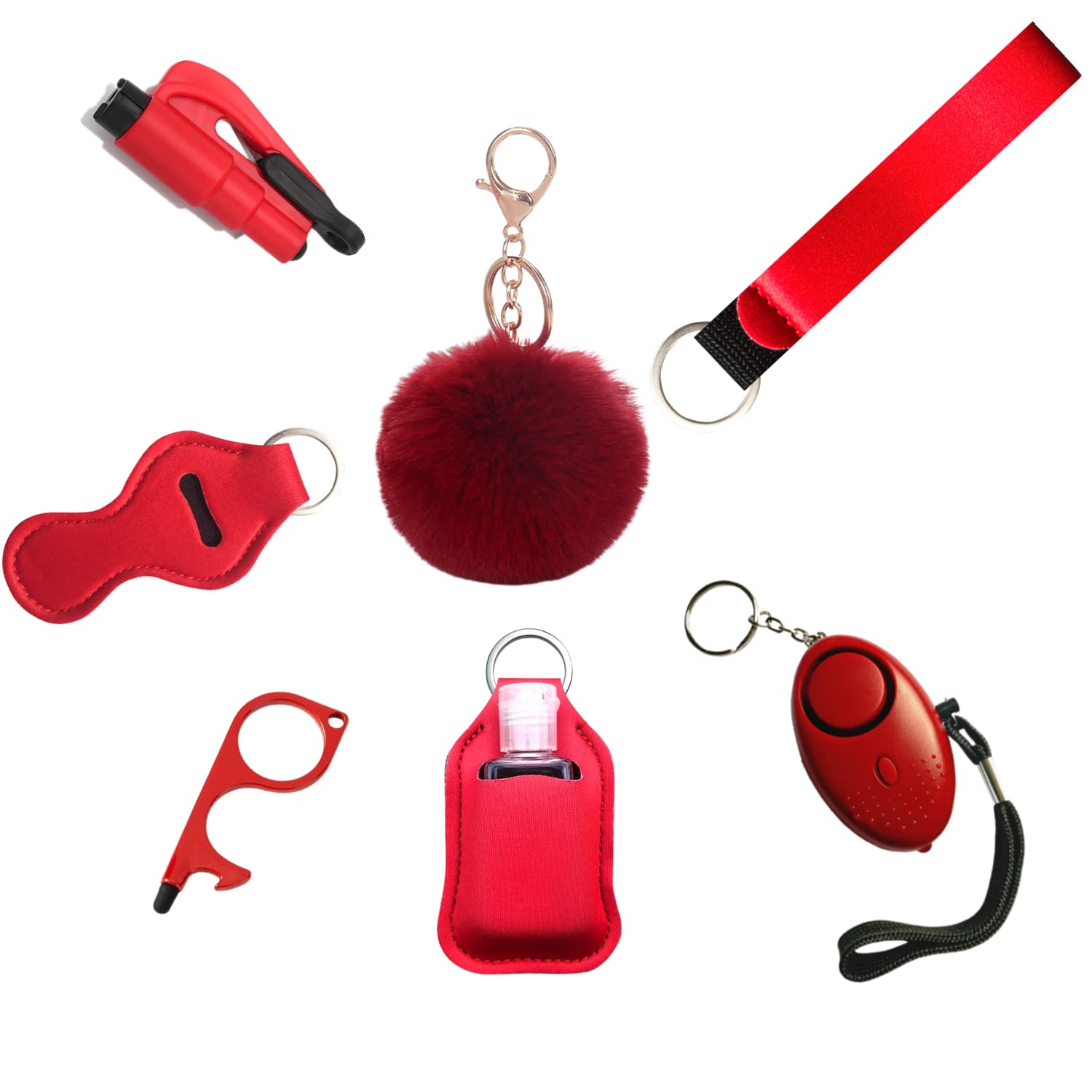 Набор брелков для женщин с персональным будильником, ремешком на руку, брелком с помпоном, подарками для женщин и девочек