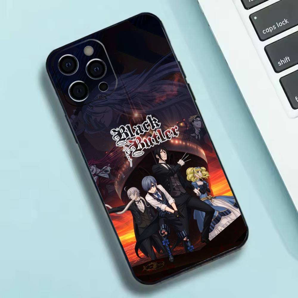 Anime B-Black Butler  Phone Case Silicone Soft For IPhone 17 16 15 14 13 12 11 X XR Plus Pro Max Plus