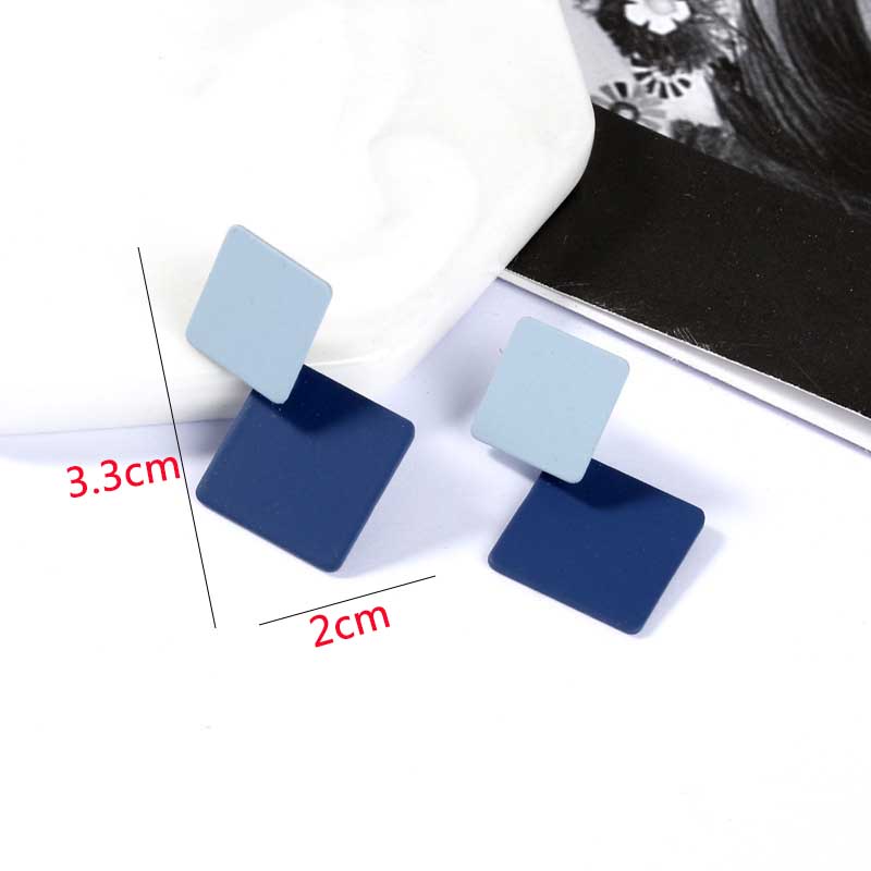 New Blue Color Geometric Earrings for Women Bohemian Flower Butterfly Pendants Female Dangle Earrings 2024 aretes de mujer