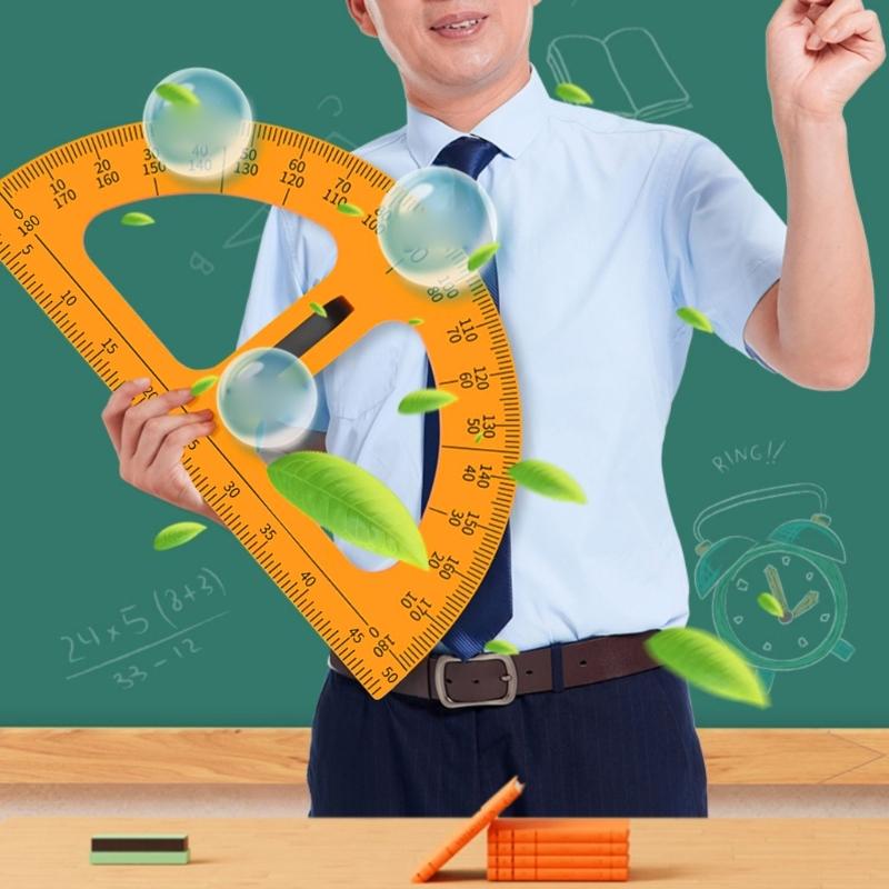 Großes Dreiecklineal-Set Geometrie Winkelmesser Lehrer Tafel-Zeichenwerkzeug