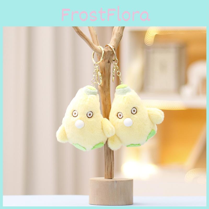 Banana Spit Bubble Keychain Cute Cartoon Girl Backpack Hanging Plush Gift Doll