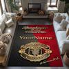 Manchester Personalized Text Area Rug Perfect for Bedrooms Game Room Living Rooms Dormitory Anti-slip Rug Office Home Decor Spiritual Gift