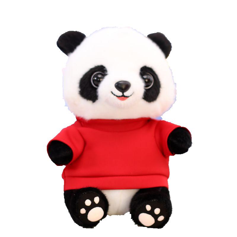 Cute Bow Tie Giant Panda Doll Plush Toy Rag Doll Gift for Children's Girlfriend Best Friend Lover