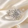 European Retro Sun Ring - Stainless Steel, Colorfast, Light Luxury Niche Design