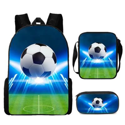 Football Backpack Student School Bag Painted Printing Anti-splashing