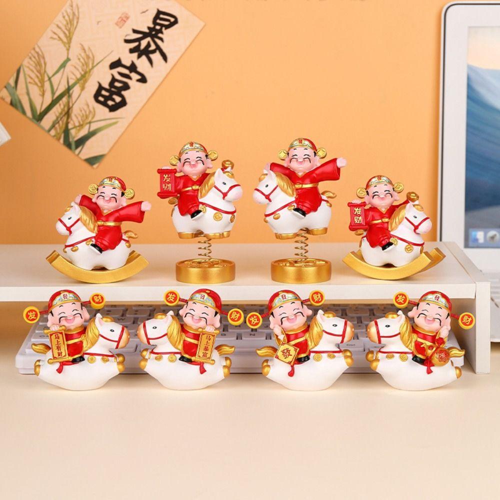Resin 2026 Horse Year Figurines Year of The Horse Rocking Horse Ornament  New Year Gift