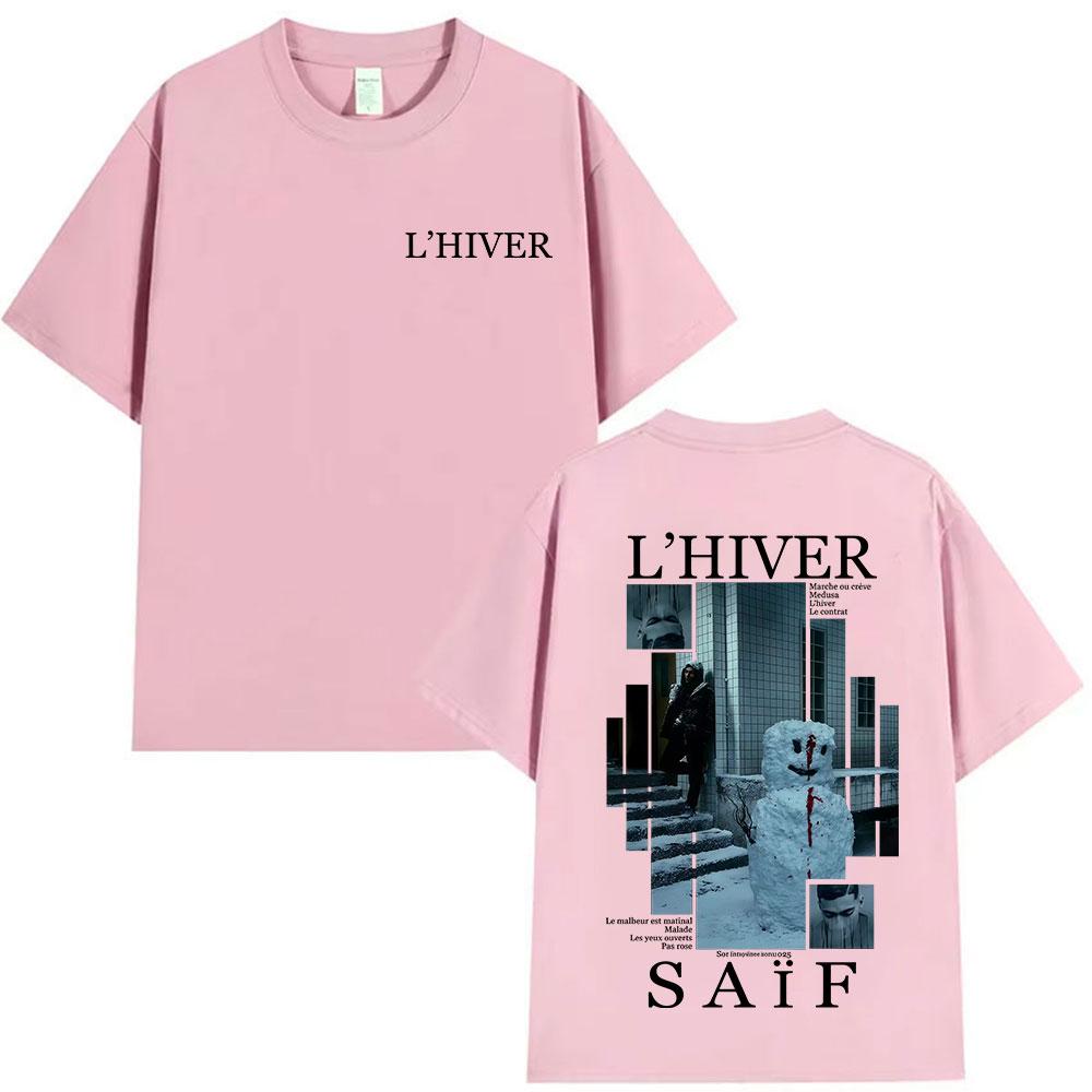 2026 Rap Artist LHIVER Saifs Album Design Pattern Mens Gothic HipHop Retro Cotton TShirt Fan Streetwear