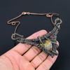 Bumblebee Jasper Gemstone Pure Copper Wire Wrapped Handmade Necklace Jewelry For Gift
