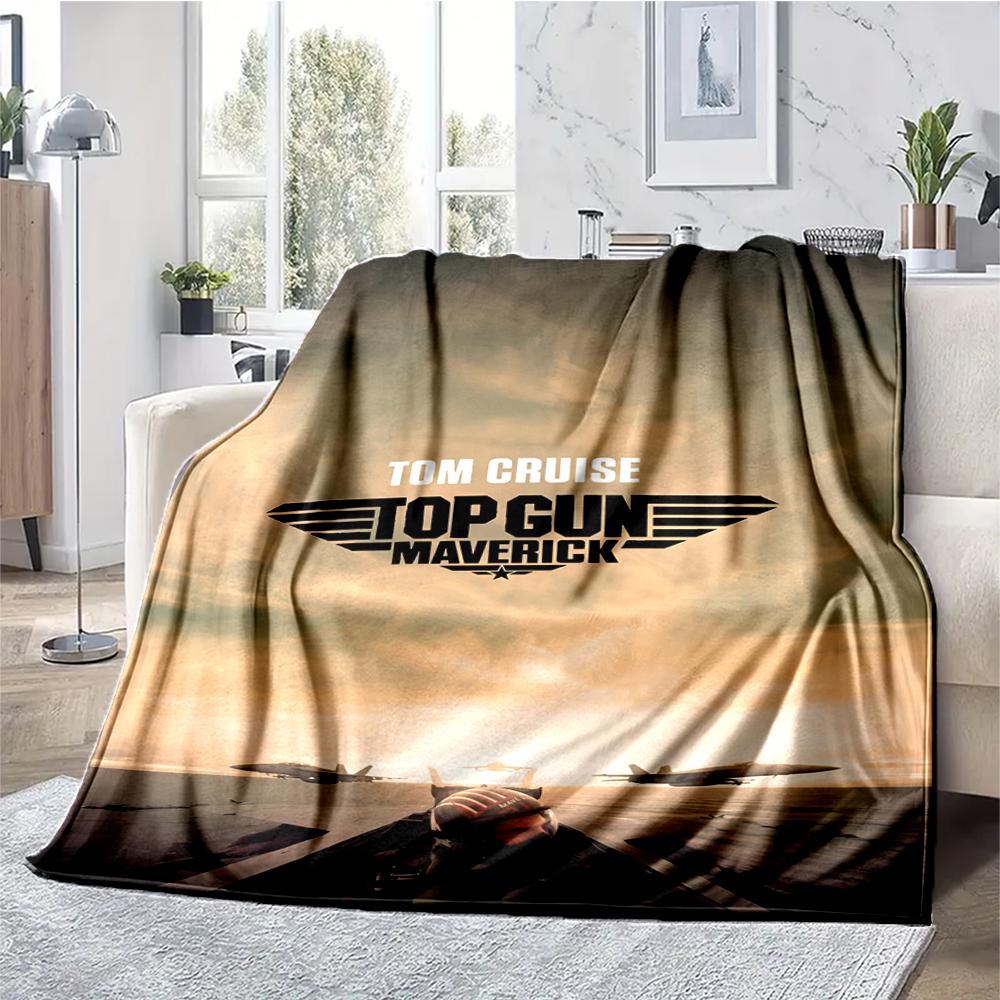 Top Gun Theme Printed Blanket - Perfect for Couch, Bed, Travel & Outdoor Use | Machine Washable, Cozy & Durable.