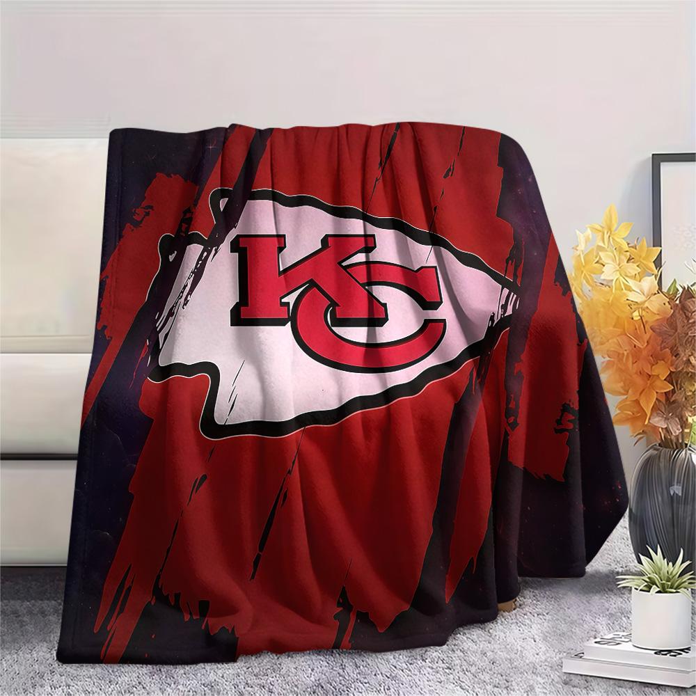 Kansas City Chiefs Flannel Blanket, High quality Comfortable for All Seasons, Home Decor, Warmth and Comfort