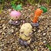 Halloween Yard Ornament Vegetable Zombie Statue Spooky Carrot Potato Garden Radish Sculpture Sculpture Resin Outdoor Decoration for Patio,