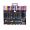 Dual-Color Acrylic Marker Pens - Soft-Tip Watercolor Brushes for Students - Ideal for Doodling, Drawing, and Smudge-Free Coloring.