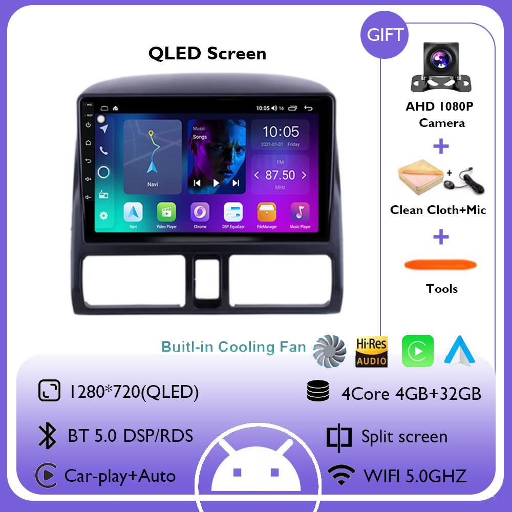 

9-дюймовый Android 14 Автомагнитола GPS Стерео для Honda CR V CR-V 2002 - 2006 Мультимедийный Плеер 4G+WIFI Carplay Автомагнитола Головное Устройство