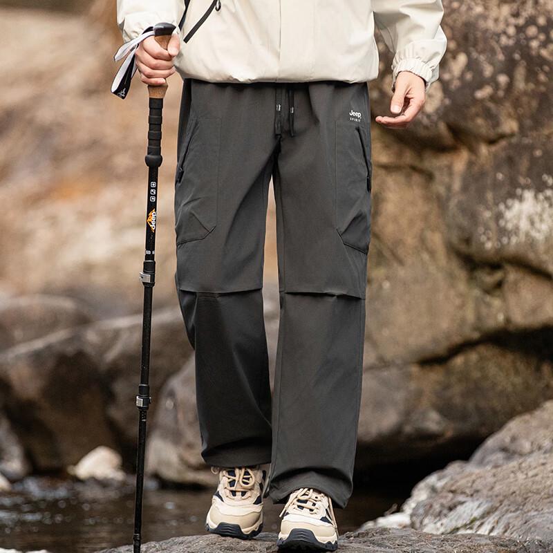 JEEP SPIRIT Men's Outdoor Loose Straight-Leg Cargo Pants