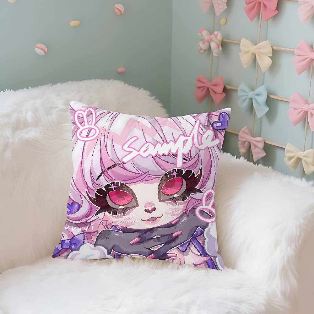 Classic H-Hazbin Hotels Cartoon Colorful Case Plush Fabric Soft Pillowcase Double Sided Print Cushion Cover Household Gifts