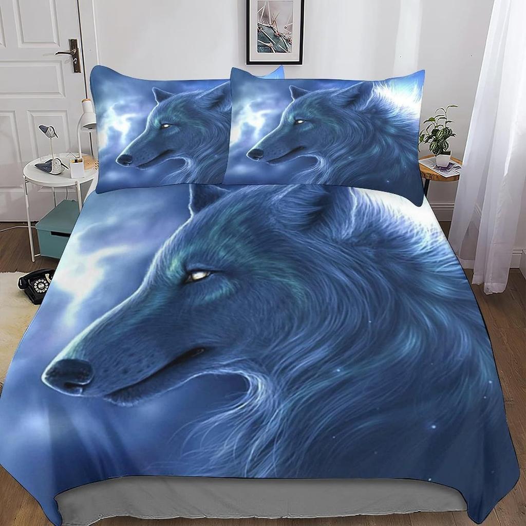 Animal Printing Kit 3D Digital Printing Quilt Cover, Bedding Three-Piece Set