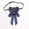 Retro Ribbon Ribbon Bowtie Rhinestone Handmade Ribbon Bow Brooch Crystal Fabric Cloth Art Bow Tie For Men and Women
