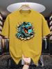 Mens Crew Neck T Shirt Cool T Rex Dinosaur Break Wall Graphic Tees Vintage Animal Print Casual Streetwear Cotton Summer Tops