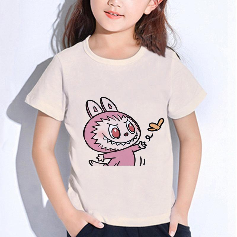 Monster Elf Cartoon Graphic Printed T-shirt Kids and Women Tees Top Summer Casual Men's Unisex Short Sleeve Clothing