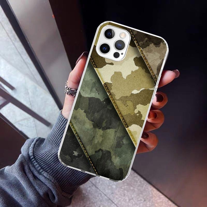 Camouflage Military Phone Case For iPhone 17 Air 16 15 Pro Max 14 Plus 13 Mini 12 11 Cover 7 8 SE Silicone Shell Print Fundas 17