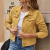 Giacca di jeans europea e americana slim con revers