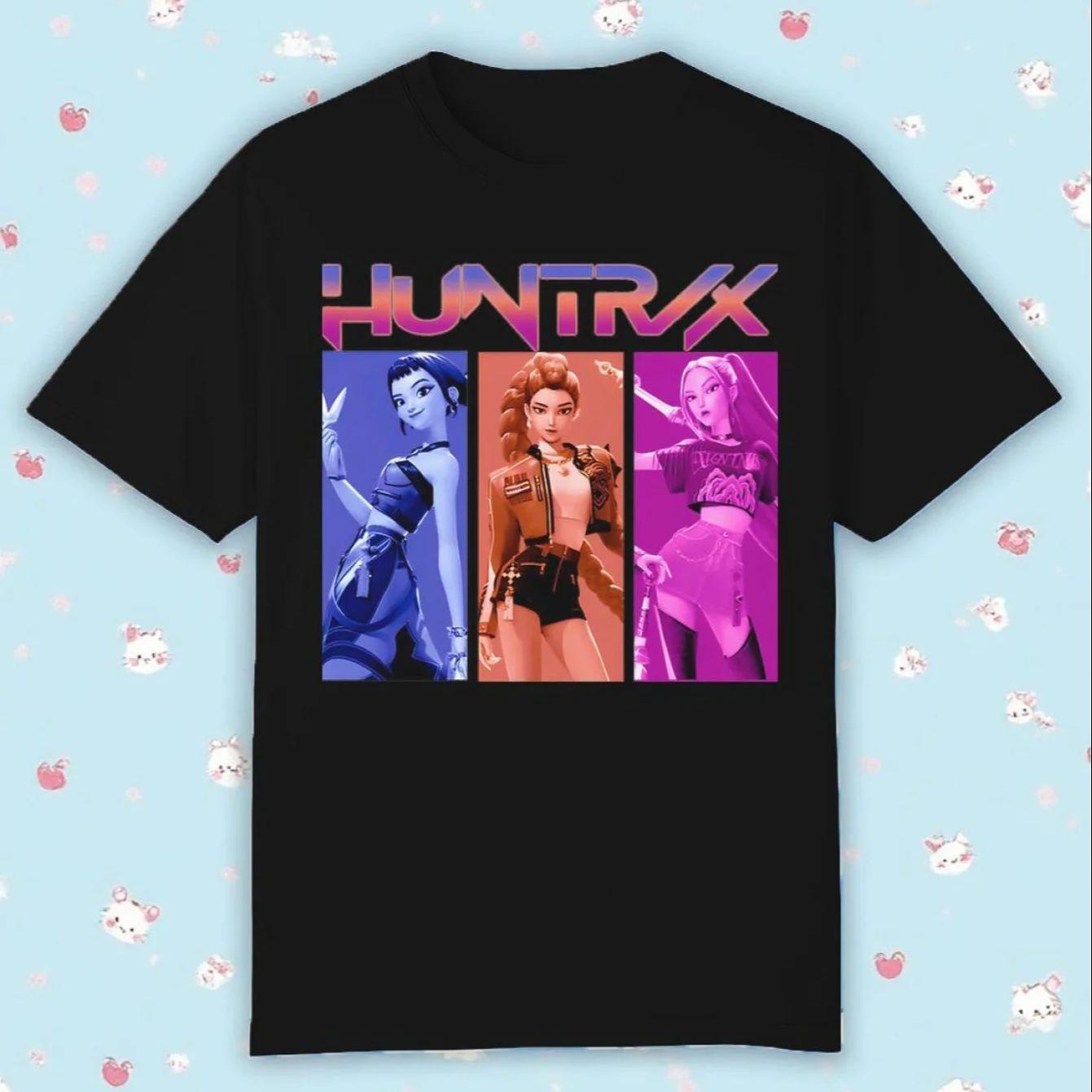 

Винтажная футболка с принтом KPop Demon Hunters, аниме, футболка с коротким рукавом, летняя рубашка для девочки и мальчика, повседневные топы, одежда с круглым вырезом 160