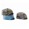 New Autumn Winter British Retro Plaid Newsboy Cap Men Women Woolen Octagonal Hat Vintage Beret Peaked Cap