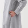 MUJI Women's Washed Broad Stand Collar Long Sleeve Dress, Dark Navy Stripe, Size L, BC2LUA5S
