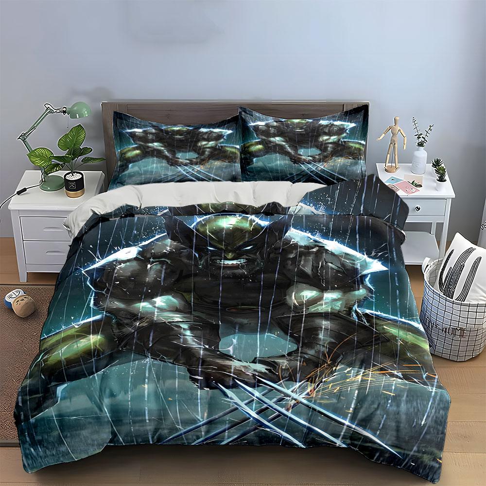 Armored figure with claws. Bedding sets Duvet cover sets Duvet covers Pillowcases(1 * Duvet Cover 2 * Pillowcases without duvet insert)