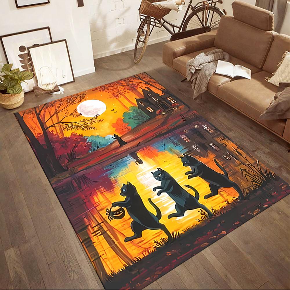 Halloween 90 Floor Rug Office Rug Perfect for Bedrooms Living Rooms Outdoor Entryway Antislip Carpet Decorate Offices Wedding Party Gift