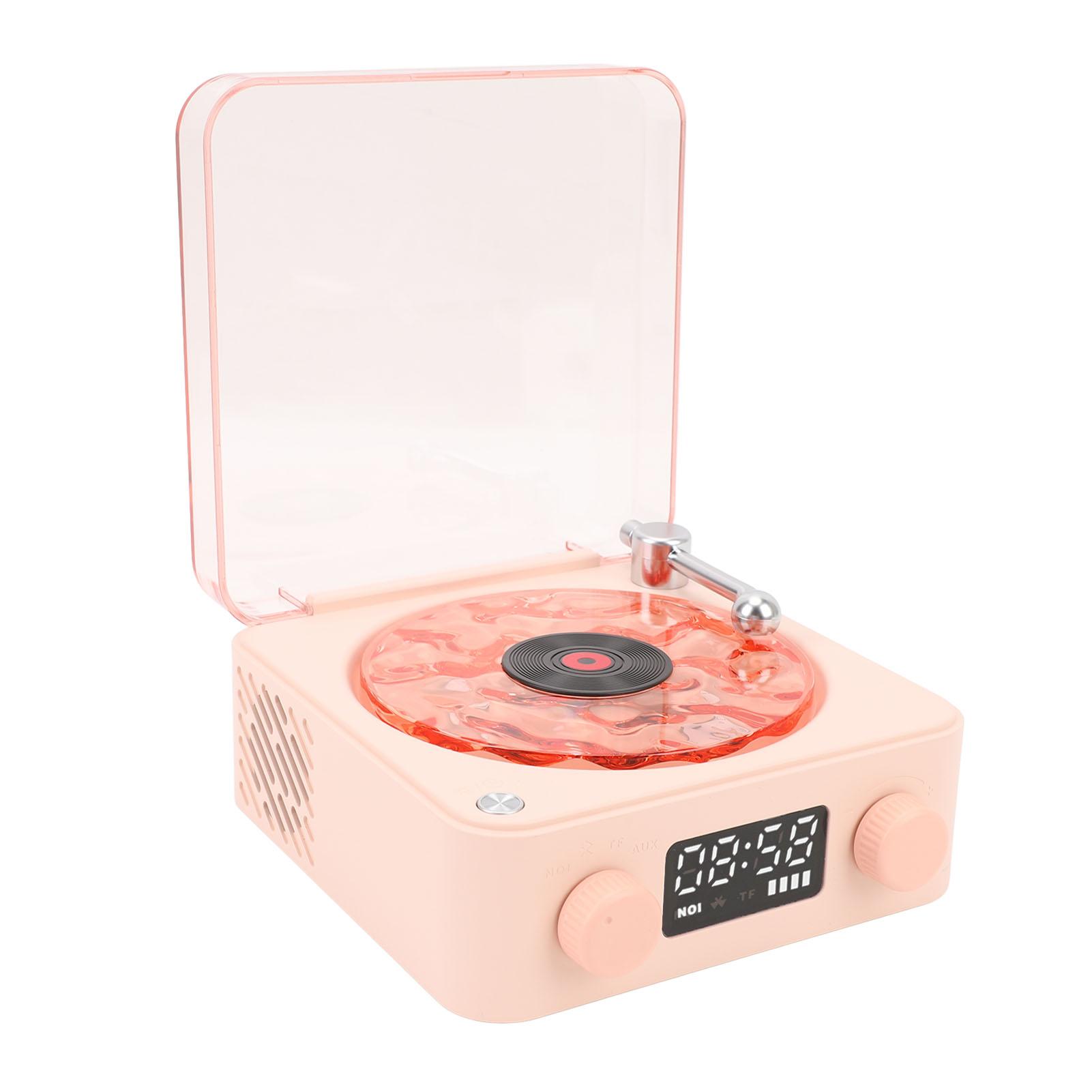 

Винтажный проигрыватель пластинок Bluetooth-динамик 4 режима портативный беспроводной проигрыватель виниловых пластинок стереодинамик с розовый
