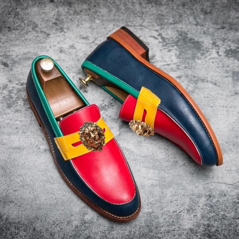 Moda Taglia Grande 38-48 nuova pelle Scarpe Casual da Uomo colore misto moda Punta chiusa sabot piatto moda scarpe estive 19