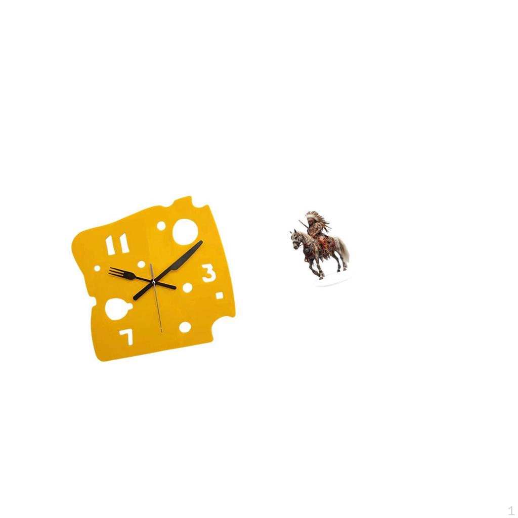 Nordic Minimalist Cheese Clock Desk Quiet Acrylic Wall Hanging for Office Bedroom