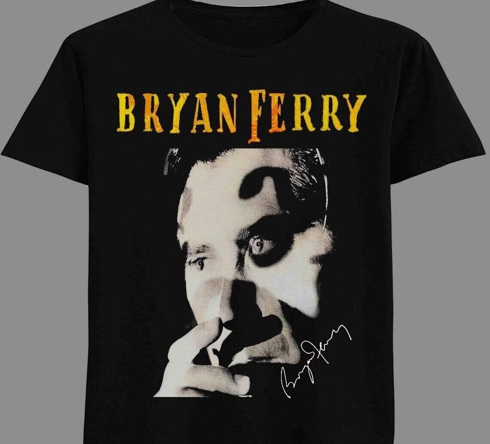 Vtg Bryan Ferry Music Star Heavy Cotton Black T Shirt All Size For Men TR170 Unisex T-Shirt M