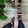 Moda Scarpe Donna 2024 Taglia Grande Nuove Scarpe Donna Piattaforma Tacco Medio Open Toe Sandali da Donna Slip-On per Camminare all'Aperto Sandalias Mujer