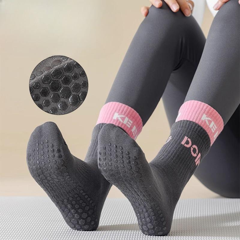 Yoga Socks, Women's Anti-slip Socks, Women's Mid-calf Pilates Socks, Indoor Sports Floor Socks, Summer Women's Long Stockings