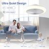 Silent Ceiling Fan Light with Integrated Remote for Bedroom or Living Room