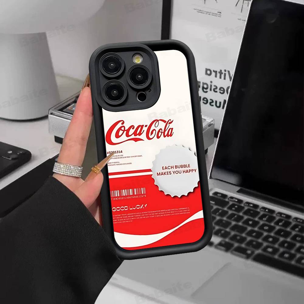 

Brand C-Coca Logo C-Cola Phone Case For IPhone 17 16 15 14 13 12 11 Air Plus Pro Max Soft Back Cover iPhone 12
