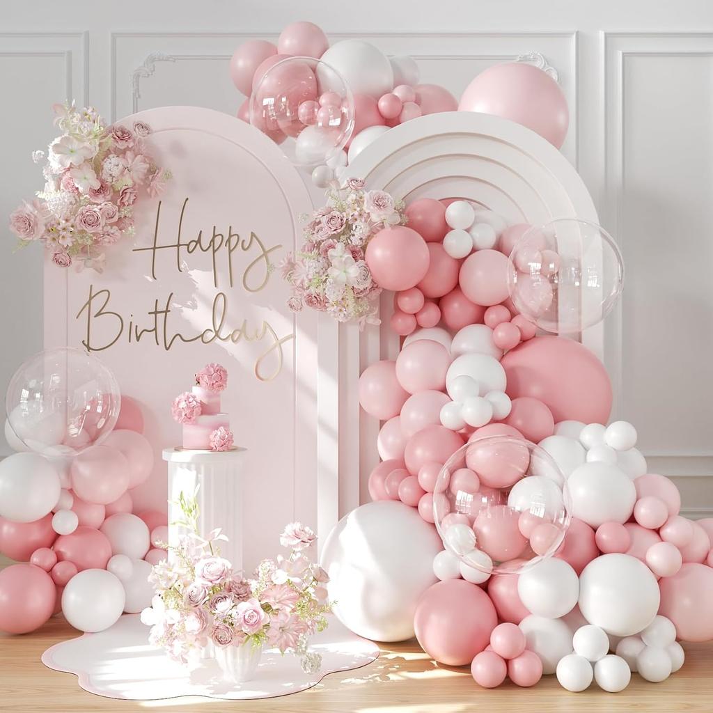 Pink and Blue Balloon Arch Garland Set Birthday Gift Wedding Anniversary Bridal Party Decoration Room Decoration