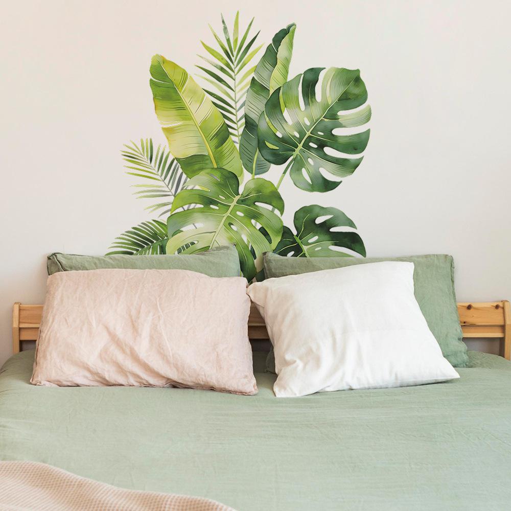 Fresh Sticker - Bamboo Leaf Green Leaves for Decorating The Living Room Entrance Wall.